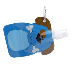 Foldable Cartoon Animal Water Bag Travel Drink Bottle Safe f