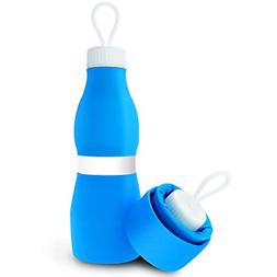 Foldable Sports Silicone Leakproof Collapsible Water Bottle 
