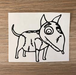 Frankenweenie Tim Burton, Black Vinyl Decal,Laptop, Hydro, W