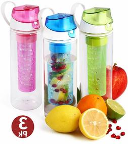 Fruit Infuser Water Bottle 3-pk 25 Oz