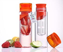 Cupture&reg; Pack of 2 Fruit Infuser Water Bottle - Made of unb