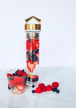 fruit infuser water bottle bpa free, glass water bottle, gol