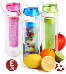 Fruit Infuser Water Bottle for Kids and Adults 3 Pack 25 oz 