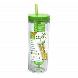 Fruit Infuser Water Bottle with Straw - 20 oz - BPA Free 