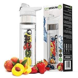 Infusion Pro Premium Fruit Water Bottle Infuser - White Spor
