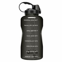 QUIFIT PORTABLE DAILY WATER BOTTLE WITH DRINKING STRAW AND T