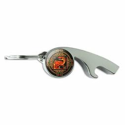 Geometric Velociraptor Raptor Dinosaur  Metal Whistle Bottle