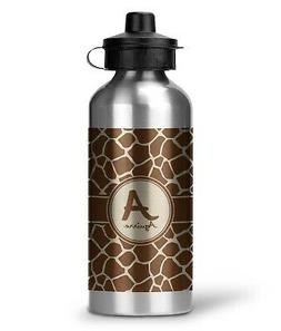 Giraffe Print Water Bottle - Aluminum - 20 oz 