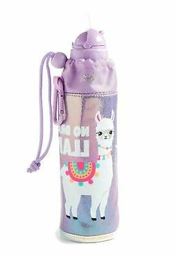 Justice for Girls No Llama Drama Sleeved Water Bottle
