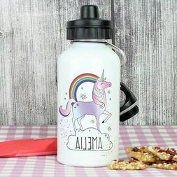Girls PERSONALISED Kids Water Bottle Name Juice Drink - Name