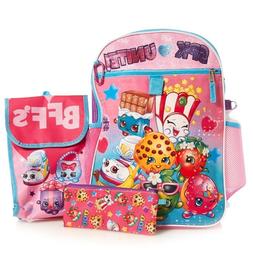 Shopkins Girls School Backpack 5 Piece Set Lunch bag Pencil 