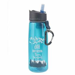 With 2-stage Integrated Filter Straw, Hiking