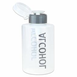 12 Oz. Gray Push Down Alcohol-Labeled Dispenser Bottle with 