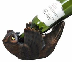 Great Horned Owl Wine Bottle Holder Caddy Single Bottle Hold