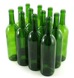 Green Wine Bottles, 750 ml Capacity 