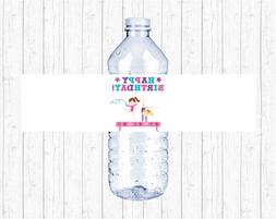 Gymnastics Birthday Party Printable Water Bottle Labels