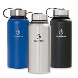 H2O Flask Insulated Water Bottle with Straw Stainless Steel 