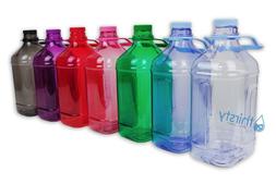 Half Gallon Water Bottle Handle Drinking Gym Canteen Jug Con