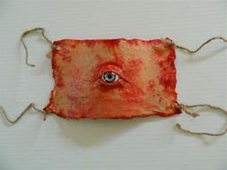 HALLOWEEN HORROR  PROP - Skinned Flesh with Eye Bottle label