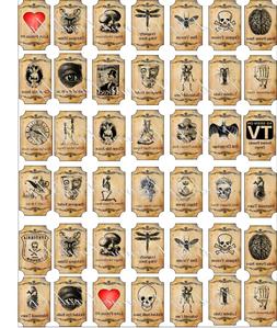 Halloween Magic steampunk mini bottle labels glossy stickers