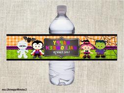 Halloween Party Favor Water Bottle Labels Personalized