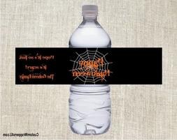 Halloween Spider Web Party Favor Water Bottle Labels Persona