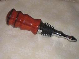 HANDTURNED PADAUK WOOD BOTTLE STOPPER -17