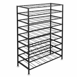 54 Bottle Foldable Black Metal Wine Rack Cellar Storage Orga