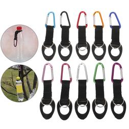 Hiking Water Bottle Holder Hook Belt Clip Aluminum Silicone 