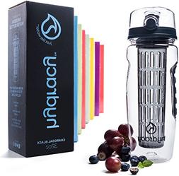 Hydracy Fruit Infuser Water Bottle - 32 Oz Sports Bottle wit