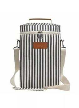 Kato Insulated Wine Tote Carrier - 2 Bottle Travel Padded Wi