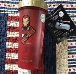 Iron Man Protein Blender Bottle Red & Gold Marvel Comics