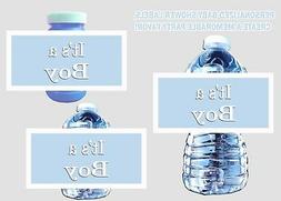 It's a Girl Baby Shower Labels for Water Bottles, Bubbles, F