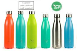 Jos Insulated Stainless Steel Water Bottle - 25oz/750ml & 17