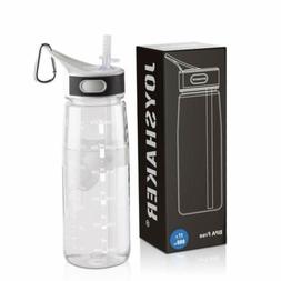 JOYSHAKER Reusable Bpa Free Water Bottle with Time Marker an