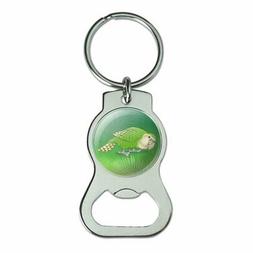 Kakapo the Flightless Owl Parrot Bottle Cap Opener Keychain 