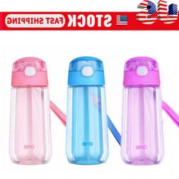Kids Boys Girls Sport School Drinking Juice Straw Water Bott