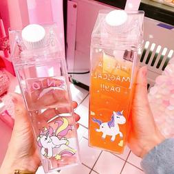 Kids Cute Rainbow Unicorn Water Bottle Portable Drinking Bot