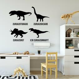 Kids Dinosaur Wall Stickers - T Rex decor for Childrens Wind