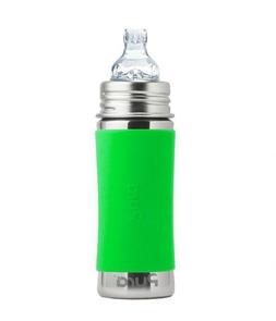 Pura Kiki 11oz Stainless Steel Toddler Sippy Cup Bottle Gree