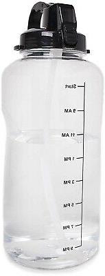 1 Gallon  Water Bottle With A Straw - Motivational Time Incr