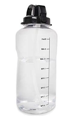 1 Gallon 128oz Water Bottle with a Straw - Motivational Time