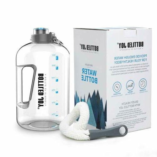 BOTTLED JOY Gallon Water Bottle Hydration with Motivational 
