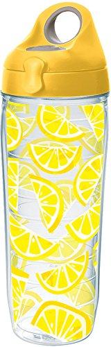 Tervis 1243345 Lemon Trend Tumbler with Wrap and Yellow Lid 