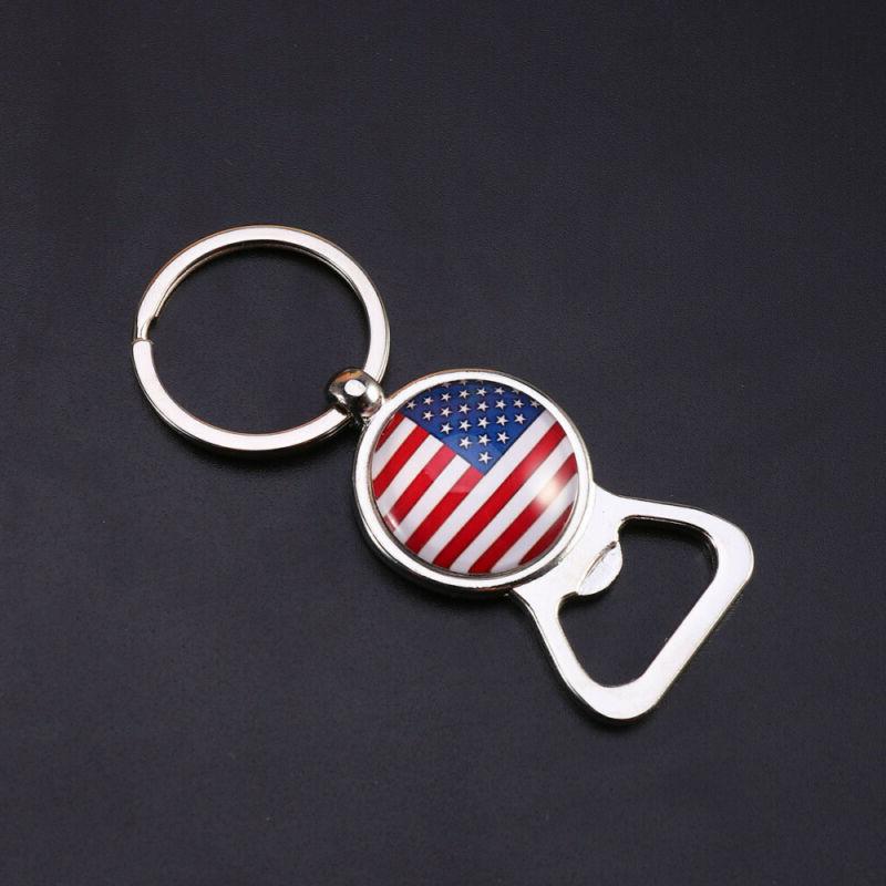 1pc American Flag Keychain US Flag Creative Key Chain Bottle