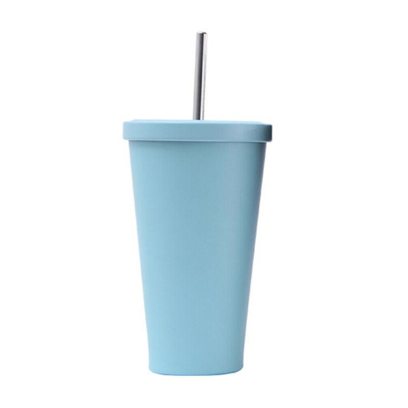 1PC Portable Reusable Unbreakable Juice Tumbler with Straw f