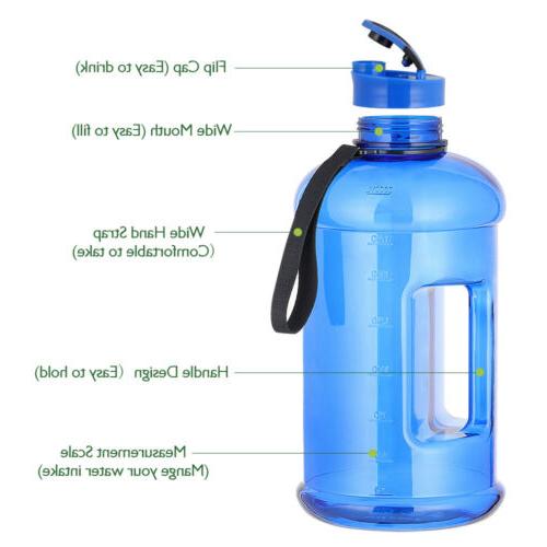 2.2L Large Water Bottle Plastic Wide Mouth for Sport Bicycle