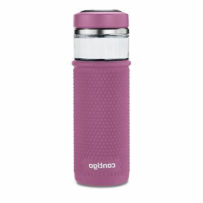 Contigo 2039252 Glass Water Bottle with a Quick-Twist Lid, 2