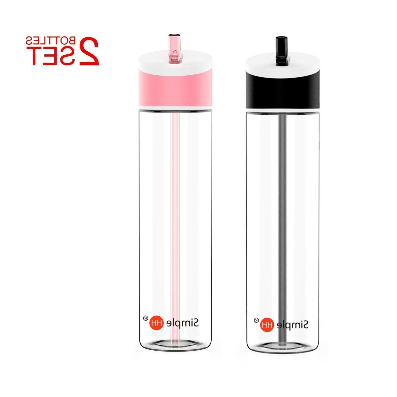 2-Pack Simple HH 21oz / 621ml BPA Free Sports Water Bottle w