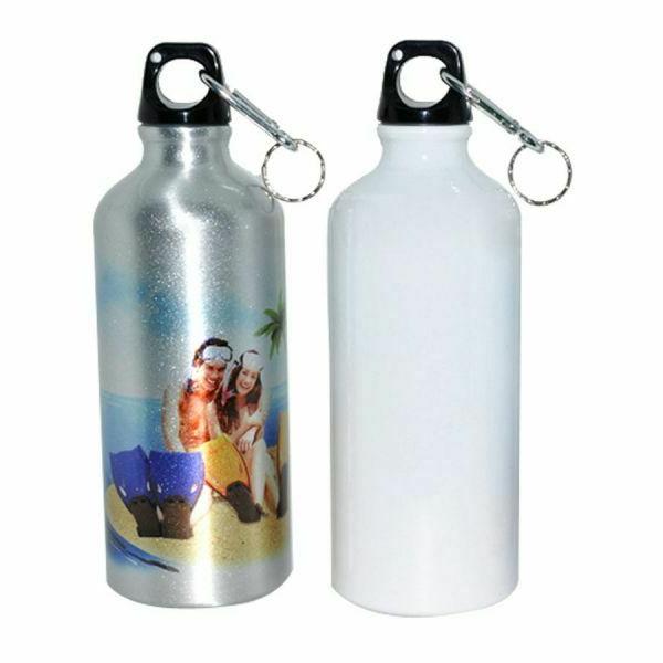 60 PACK White Blank Aluminum Sports Bottle 500ml Sublimation